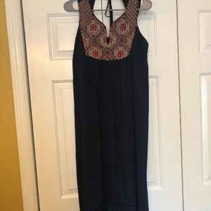 Fifth And Park Navy Blue Womens Hi Low Dress Sze 6